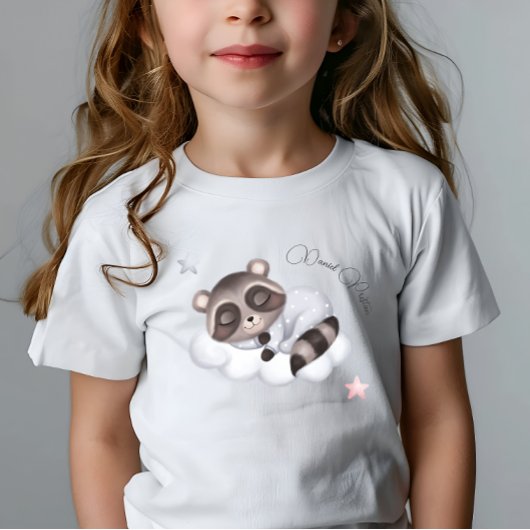 T-shirt Pour Bébé Bébé doux Raccoon animal