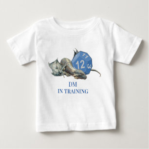 T-shirt Pour Bébé Bébé Dragon DM dans l'entraînement Dice Rôle Jeu