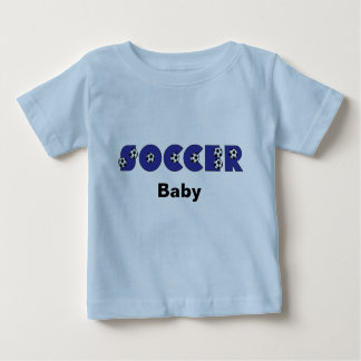 T-shirt Pour Bébé Bébé du football dans le bleu