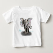 T-shirt Pour Bébé Bébé éléphant (Devant)