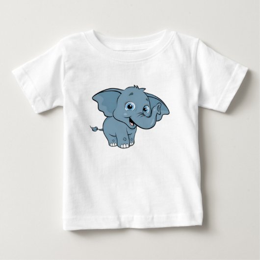 T-shirt Pour Bébé Bébé éléphant mignon (Devant)