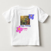 T-shirt Pour Bébé Bébé enfants 1er anniversaire ajouter le nom date  (Dos)