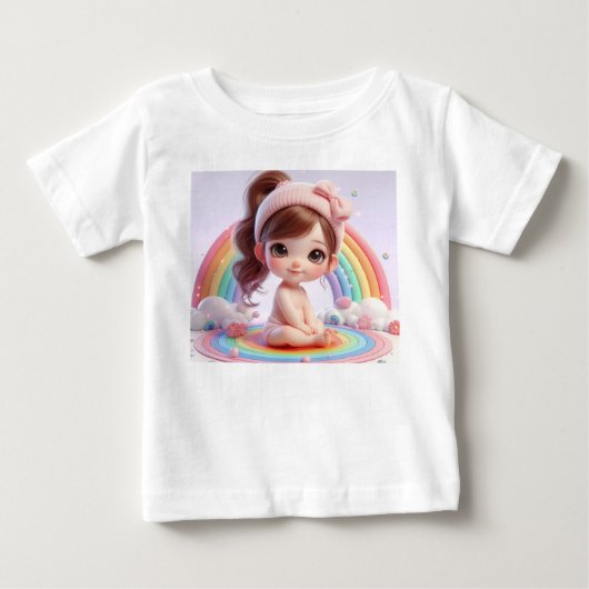 T-shirt Pour Bébé Bébé Fille (Devant)