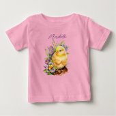 T-shirt Pour Bébé Bébé Fille de poussins (Devant)