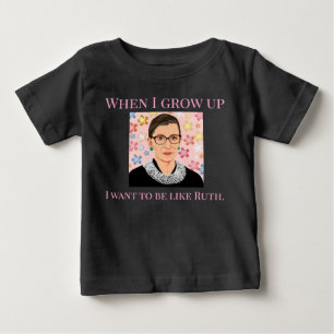 T-shirt Pour Bébé Bébé Fille Je Veux Être Comme Ruth Bader Ginsberg