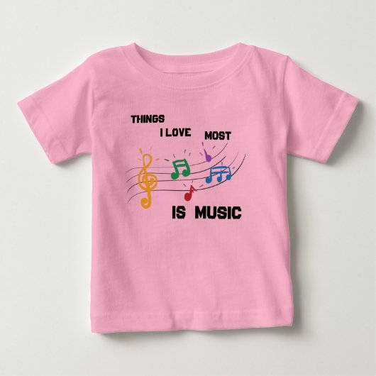 T-shirt Pour Bébé Bébé Fille Rose (Devant)