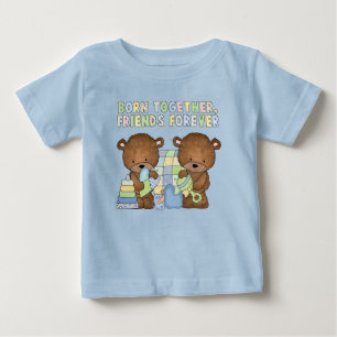 T-shirt Pour Bébé Bébé garçon ours jumeaux manches courtes t-shirt