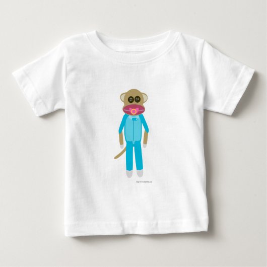 T-shirt Pour Bébé Bébé Garçon Sock Singe (Devant)