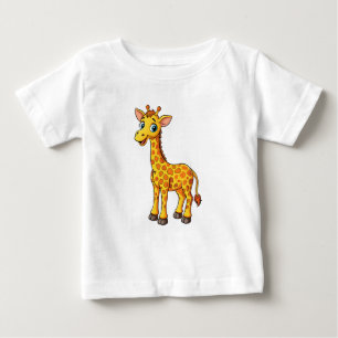 T-shirt Pour Bébé Bébé girafe mignon dessin animé-35281