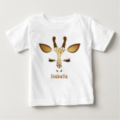 T-shirt Pour Bébé Bébé girafe Safari Wild un anniversaire (Devant)