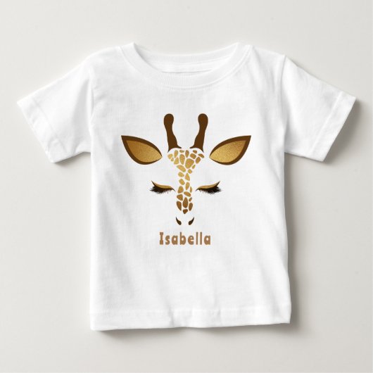 T-shirt Pour Bébé Bébé girafe Safari Wild un anniversaire (Devant)