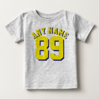 T-shirt Pour Bébé Bébé gris et jaune | Design Jersey Sport