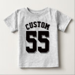 T-shirt Pour Bébé Bébé gris et noir | Sports Jersey<br><div class="desc">Bébé gris et noir | Sports Jersey Design ・ Baby Romper</div>