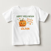 T-shirt Pour Bébé Bébé Halloween Citrouille mignon (Devant)