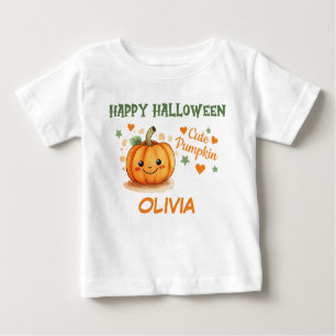 T-shirt Pour Bébé Bébé Halloween Citrouille mignon