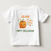 T-shirt Pour Bébé Bébé Halloween Mignon Citrouille  (Dos)