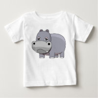 Bébé hippopotame mignon