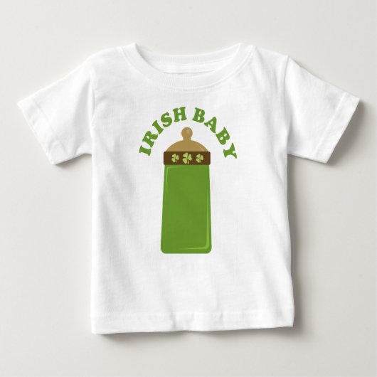 T-shirt Pour Bébé Bébé irlandais mignon vert Tee - shirt (Devant)