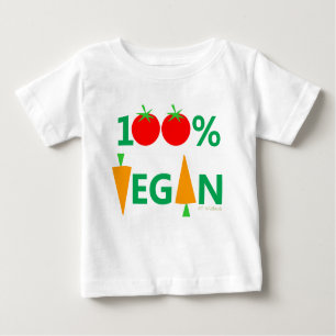 T-shirt Pour Bébé Bébé Légumes de caricatures mignons de Vegan Hu