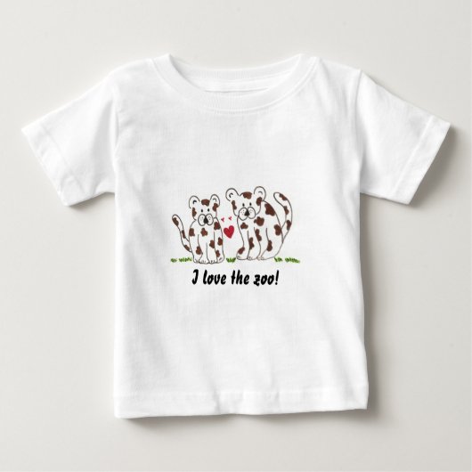 T-shirt Pour Bébé Bébé léopards (Devant)