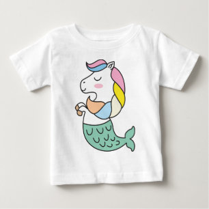 T-shirt Pour Bébé Bébé licorne sirène 