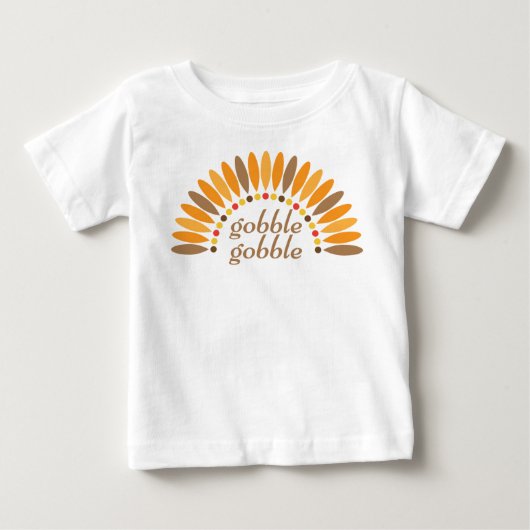 T-shirt Pour Bébé Bébé mignon à l'Action de grâce (Devant)