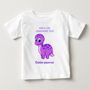 T-shirt Pour Bébé Bébé mignon Brontosaurus Filles Comme Dinosaures A