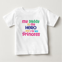 Bébé mignon citation Héros papa et princesse fille