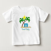 T-shirt Pour Bébé Bébé mignon de la plage (Devant)
