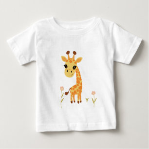 T-shirt Pour Bébé Bébé mignon Giraffe Boho