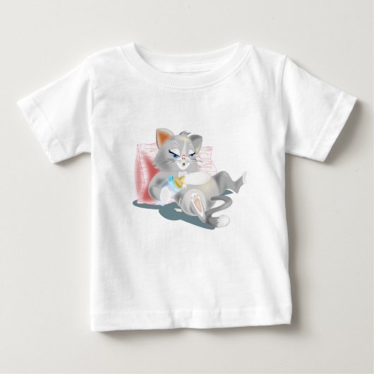 T-shirt Pour Bébé Bébé mignon Kitty (Devant)