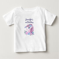 Bébé mignon licorne avec grands yeux Anniversaire