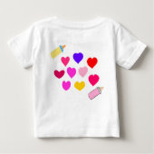 T-shirt Pour Bébé Bébé mignon renards s'embrasser avec des imprimés  (Dos)