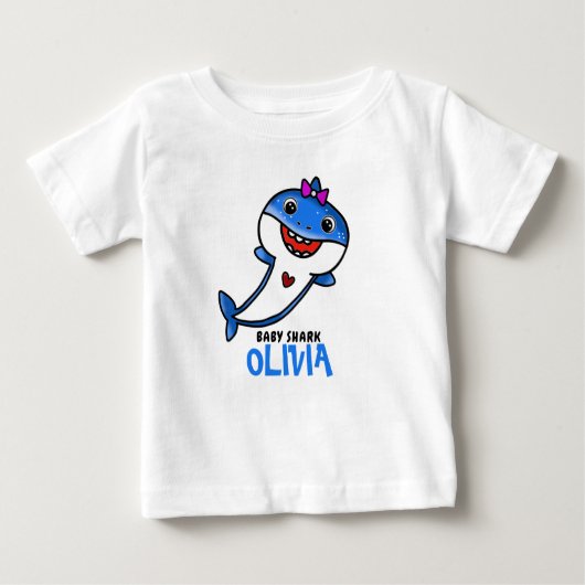 T-shirt Pour Bébé Bébé mignon requin Anniversaire (Devant)
