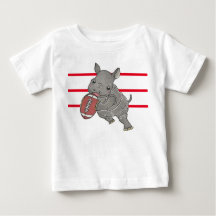 Bébé mignon Rhino Américain Football Bébé T-shirt