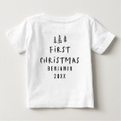 T-shirt Pour Bébé bébé moderne élégant premier noël (Dos)