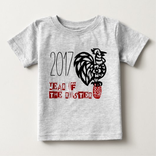 T-shirt Pour Bébé Bébé né dans Rooster Année graphique Bodysuit bébé (Devant)