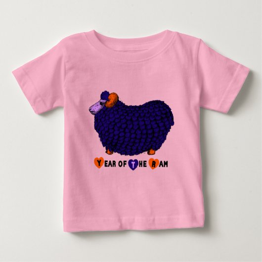 T-shirt Pour Bébé Bébé né en chèvre bélière année Bodysuit pourpre (Devant)
