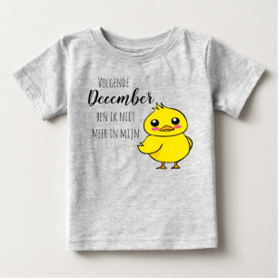 T-shirt Pour Bébé Bébé révéler Niet meer in mijn eendje schattig