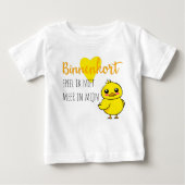 T-shirt Pour Bébé Bébé révéler Niet meer in mijn eendje schattig (Devant)