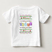 T-shirt Pour Bébé Bébé Romper Joyeux Noël Joyeux Anniversaire (Dos)