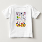 T-shirt Pour Bébé Bébé Romper Joyeux Noël Joyeux Anniversaire (Dos)