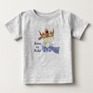 T-shirt Pour Bébé Bébé royal avec Couronne/Né à la Règle !