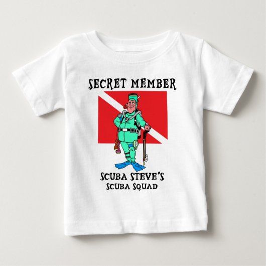 T-shirt Pour Bébé Bébé secret de Steve de SCAPHANDRE de membre (Devant)