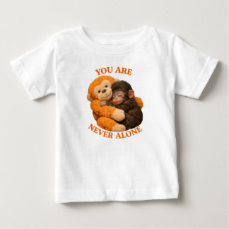 T-shirt Pour Bébé Bébé singe mignon Punch avec un singe en peluche -