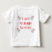 T-SHIRT POUR BÉBÉ BÉBÉ SNAP FOND J'AIME MON BÉBÉ JUIF BÉBÉ (Dos)