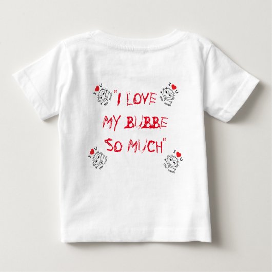 T-SHIRT POUR BÉBÉ BÉBÉ SNAP FOND J'AIME MON BÉBÉ JUIF BÉBÉ (Dos)