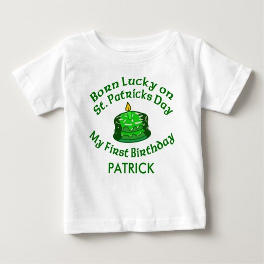 T-shirt Pour Bébé Bébé soutenu le jour de St Patricks (Devant)