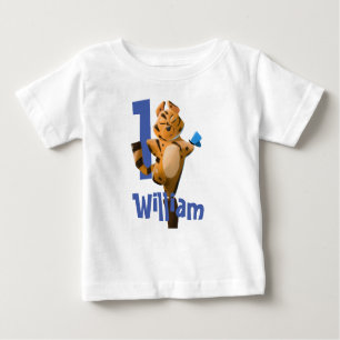 T-shirt Pour Bébé Bébé Tigre Plaid Premier Anniversaire