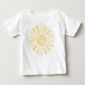 T-shirt Pour Bébé Bébé Tu Es Mon Soleil Jaune Orange (Devant)
